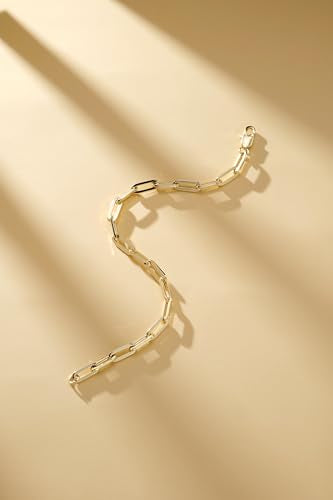 Bracelet for Women 14K Gold Plated Dainty Chain Simple Jewelry - style: Paperclip Chain