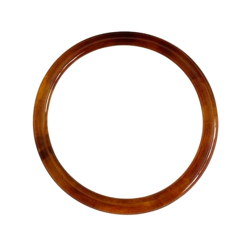 Pierced Owl Thin Marbled Pattern Bangle Bracelet - style: Amber