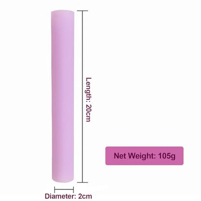 Singing Bowl Mallet Purple Acrylic Rubber Striker Mallet for Playing Quartz Crystal Singing Bowl with Bundle Pocket - color: Purple
