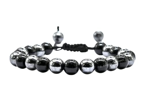 Amazing Gemstone Bracelet for Lymphatic Drainage - Black Obsidian Hematite Bracelet Set for Men Women Healing Calming Anxiety Stress Relief Gifts Pulseras Para Hombres Mujer Stocking Stuffers - color: Lymphatic Drainage