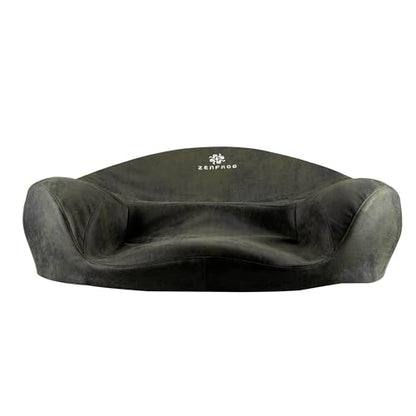Ergonomic Meditation Cushion/Chair/Seat/Floor Pillow for Home/Office/Studio – Memory Foam, Removable & Washable Cover, Designed for Long Period Meditation Comfort (Dark Green)