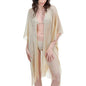 Sparkle Metallic Evening Shawls for Women formal Party Dresses Beach Travel Cardigan Shawl Wrap for Swimsuit - color: G-champagne