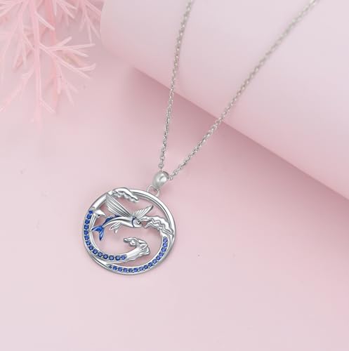 Animal Necklace 925 Sterling Silver Pendant Jewelry Gift for Women Animal Lover - style: Fish