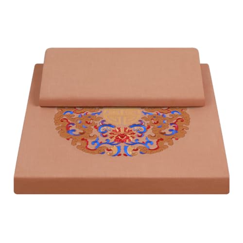 Portable Square Meditation Cushion with Washable Premium Cotton Linen Cover, Fabric Zipper Closure Pad Tatami Yoga Floor Seat Pillow Yoga Mat Meditation Pillow Cushi yellow-60 * 5cm