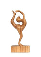 G6 Collection 10" Wooden Handmade Abstract Sculpture Art Decorative Home Decor Handcrafted Figurine Accent Decoration Artwork Hand Carved, Dancer Pose - style: Dancer Pose