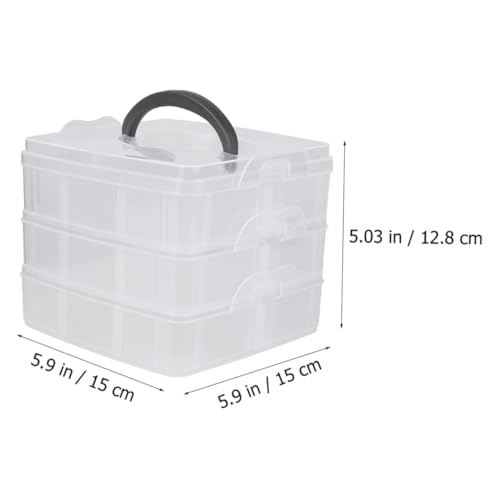 LIFKOME 2pcs Storage Boxes Detachable Compartments Capacity Jewelry Cosmetics Organizer Portable Lightweight Material