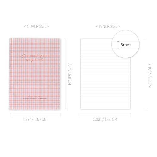 Journal For Beyond Hardcover Lined Notebook, Pink - Hardcover, Academic, Journal, Diary, 112pages