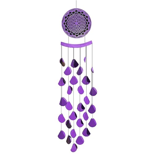VP Home 42-inch Shimmering Mandala Wind Chimes for Outside Unique Mandala Shimmering Windchimes Outdoor Decoration Garden Decoration, Mandala Wind Chime Gift for Women, Mom, Grandma, Unisex - color: Shimmering Mandala
