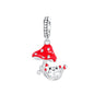 Prayer Cross Elephant Airplane Suitcase Charm 925 Sterling Silver Charms fits for Bracelets Necklace Pendant Bead Charms Jewelry Gift for Women Family - color: Frog Mushroom Charm