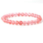 Handmade Stretch Elastic Bracelet Natural Stone Crystal Healing Power Energy Gifts for Reiki Nature's Beauty and Spiritual Essence Unisex 6mm - color: Watermelon Crystal