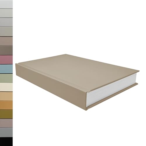CovoBook™ Blank Hardcover | Premium Sketchbook Journal Guest Book | Photo Prop Home Decor (Taupe, Size 9) - color: Taupe, size: Size 9