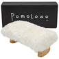 Meditation Bench Luxury Genuine Sheepskin Seat Cover meditate deeper & longer in pure comfort - mindful prayer kneeler - unique ergonomic design supports back and knees to bring health & wellbeing