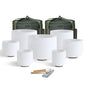 432HZ 6-12 Inch Crystal Singing Bowl Set of 7 with 2 Pcs Green Heavy Carrying Case bag, Frosted Quartz Crystal Sound Healing bowls for Chakra, Meditation, Sound Therapy