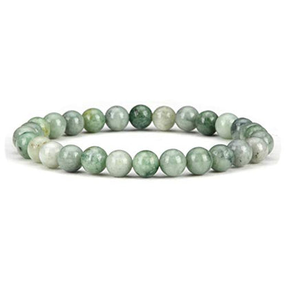 Cherry Tree Collection - Small, Medium, Large Sizes - Gemstone Beaded Bracelets For Women and Men - 6mm Round Beads - color: Burma Jade, size: Large
