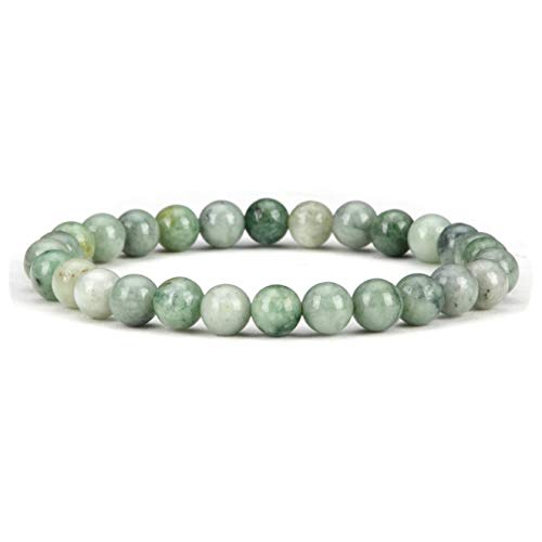 Cherry Tree Collection - Small, Medium, Large Sizes - Gemstone Beaded Bracelets For Women and Men - 6mm Round Beads - color: Burma Jade, size: Small