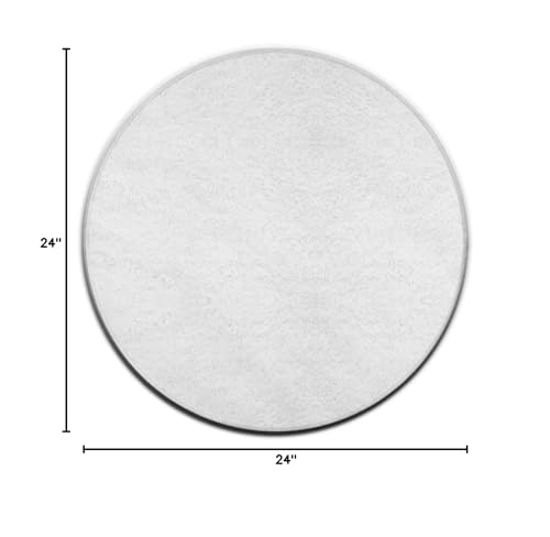 Modern Round Area Rug, Non-Slip Machine Washable Kitchen Office Circle Rug, Room Sofa Yoga Soft Round Carpet Compatible with White 60inch(150cm) - color: Color72, size: 60inch(150cm)