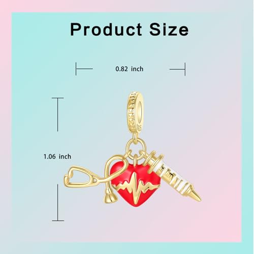 Prayer Cross Elephant Airplane Suitcase Charm 925 Sterling Silver Charms fits for Bracelets Necklace Pendant Bead Charms Jewelry Gift for Women Family - color: Nurse three Suit Charm