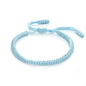 COLORFUL BLING Hand-Knitted Lucky String Bracelet Adjustable Tibetan Buddhist Prayer Yoga Mala Bracelets Kabbalah Protection Couple Jewelry - color: light blue