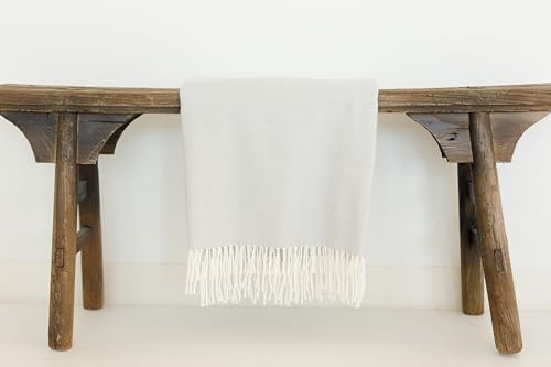 Alashan Cotton Acrylic Adirondack Herringbone Woven Throw (Bisque) - color: Bisque