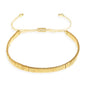 Tila Beaded Stretch Strand Bracelets for Women, Cute Boho Stackable Handmade Colorful Mixed Flat Square Beads Elastic Beach Surfer Bracelet Trendy Jewelry Friend Gift - color: Solid Gold