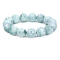 Keleny Natural Gem Semi Precious Gemstones 14mm Round Beads Crystal Stretch Bracelets 7 Inch Unisex - color: 14mm Green Angelite