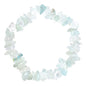 Zenergy Gems Charged Premium Natural Crystal Chip Bead Bracelet + Moroccan Selenite Charging Crystal [Included] - color: Aquamarine