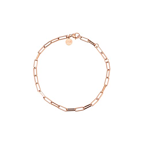 Filigree Stainless Steel Necklaces, Bracelets and Jewelry Sets, Modern Design Jewels, Fashion Accessory for Women, Adjustable Length, Layer Look, Gold, Silver and Rosegold - color: Roségold
