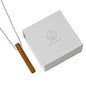 Bamboo Breathing Necklace for Meditation, Mindfulness Tool, Stress Reducer, Eco-Friendly Breathe Pendant, Portable Relaxation Gift for Men & Women - color: Silver