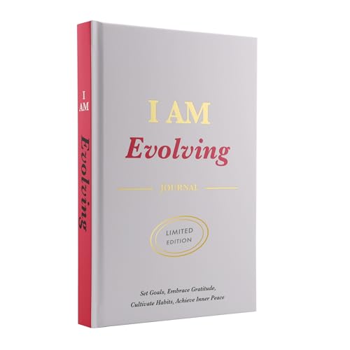 Daily Gratitude, Goal Setting & Habit Tracker Journal for Women & Men with 9-Point Emotional Wellness Scale — iAmEvolving™ 288-Page Hardcover Personal Growth Planner (White Cover) - color: White