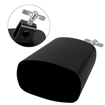 Eastrock 4 inch Metal Steel Cow Bells Noise Makers Hand Percussion Cowbell with Stick for Drum Set - size: 4''