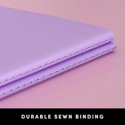 PAPERAGE Soft Cover Blank Journal Notebook, 2 Pack, (Lavender), 100 Pages, Large 7.5 inches x 9.5 inches, Ideal for Sketch Book, Note Taking & Travel Journal - color: Lavendar, style: Plain