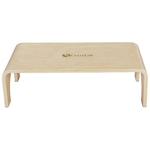 EARTHLITE Wooden Step Stool - Beautiful Finish, Large Surface, Strong & Stable Bed Step, Foot Stool, Massage Step-Up (4" or 7") - style: 7" High