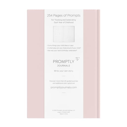 Promptly Journals, A Complete Childhood History: From Pregnancy to 18 Years Old (Powdered Lilac, Purple, Leatherette) | Baby Book and Pregnancy Journal | Baby Memory Book - color: Powdered Lilac