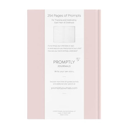 Promptly Journals, A Complete Childhood History: From Pregnancy to 18 Years Old (Powdered Lilac, Purple, Leatherette) | Baby Book and Pregnancy Journal | Baby Memory Book - color: Powdered Lilac