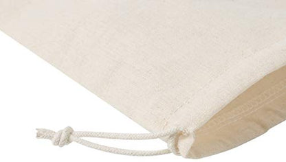 100 Percent Cotton Drawstring Bags, Reusable Quality with Double String, For Pantry Gifts Kitchen - Pack of 6 (Natural Beige, 5 x 7 Inch) - color: Natural Beige, size: 5 x 7 Inch