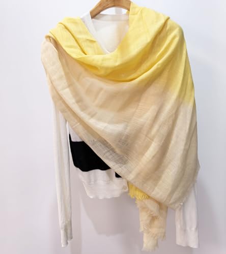 Women's Cotton Scarves Lady Light Soft Fashion Solid Scarf Wrap Shawl - color: 8 # Yellow Beige