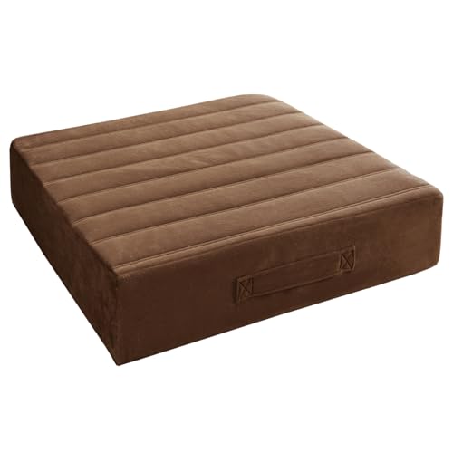 Codi Thick Replacement Couch Cushions, Upholstery Foam with Washable Covers for Sofa Cushion Chair Meditation - 24 × 24 × 5 Inch | High Density Foam, Coffee - color: Coffee, size: 24 Inch (Pack of 1)