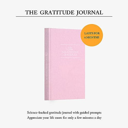 The Gratitude Journal - for More Mindfulness, Happiness, Positive Vibes, Affirmations, Productivity, and Self Reflection -Undated Daily Journal - color: Pink