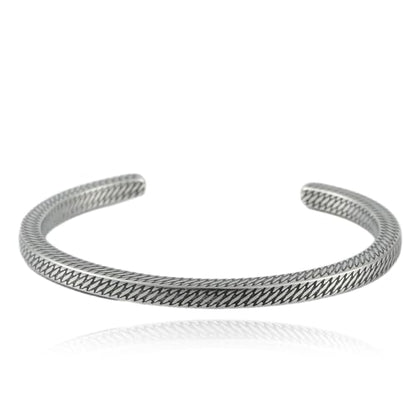 Handmade 925 Sterling Silver Bangle Bracelet Simple Silver/Gold Adjustable Cuff Bangles Durable Stainless Steel bracelet for Men &Women Daily Jewelry Gift for Anniversary Birthday Gift - color: Bangle-23