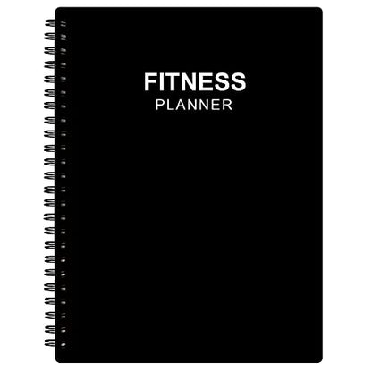Fitness Planner for Women & Men - A5 Workout Log Book/Exercise Workout Log to Track Weight Loss, GYM, Bodybuilding Progress - Daily Health & Wellness Workout Journals, 5.8X8.25 In Workout Book - style: Black