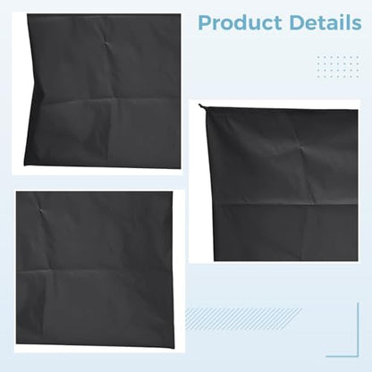 Extra-Large Drawstring Storage Bag, 47.2 X 31.5 in / 120 X 80 Cm, 210D Polyester, Ideal for Clothes and Quilts, Black