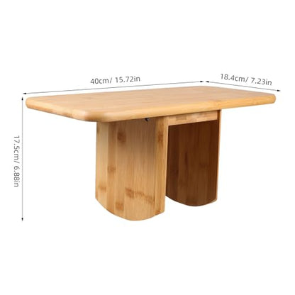 Portable Meditation Bench Stool with Cushion, Wooden Yoga Seat for Prayer and Mindfulness, Compact Lightweight Stool for Comfortable Posture Support