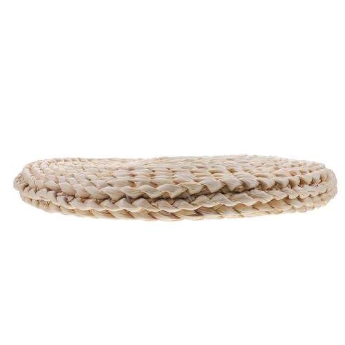 Alipis Woven Double-Layer Meditation Cushion Floor Pillow 30x30cm Corn Husk Material Thick Sitting Pad for Adults Japanese Style Mindfulness Seat Cushion