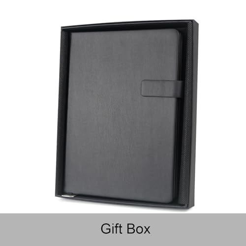 A5 Hard Cover Notebook with Pen Holder, Gold Edges & 180° Lay Flat - Large 5.7x8.4 Lined, Bookmark, Gift Box - Durable Journal for Office, Study, Travel - Writers, Students(Black) - color: Black, style: Hard surface-Lined