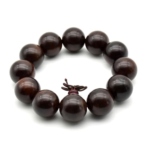 Zen Dear Unisex Natural Rosewood Prayer Beads Buddha Buddhist Prayer Meditation Mala Necklace Bracelet - style: 20mm 12 beads