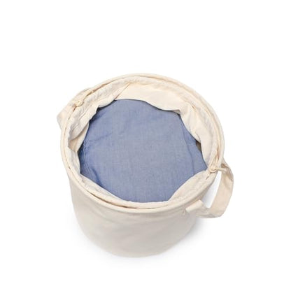 Foldable Storage Bins with Lids Cotton Canvas Rectangular Storage Box Ideal for Organization Lightweight and Durable (10.24 x 10.04) - size: 10.24 x 10.04"