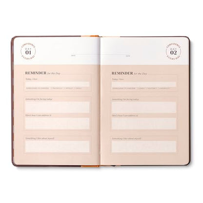 Compendium – Confidence Every Day Guided Journal: A Daily Practice for Strength and Courage – A 5-Minute a Day Personal Growth Notebook – An Inspiring Daily Journal for Forming New Habits - color: Confidence Plum