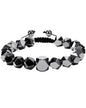 Beaded Bracelet for Men, 10mm Natural Stones Bracelet for Men's Gift, Adjustable Precision-Cut Gemstone Crystal Healing Bracelet, Protection Jewelry Gift with Hematite, Tiger Eye