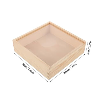 ULTECHNOVO Acrylic Decorative Storage Box Wooden Jewelry Storage Case Compact Multi-functional Box for Home