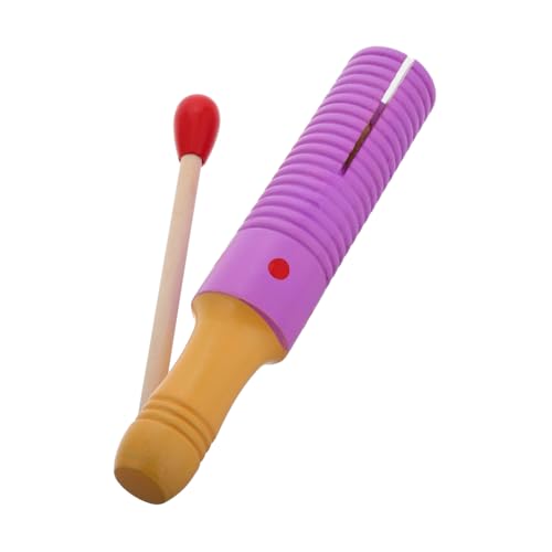 Abaodam Montessori Wooden Music Educational Percussion Blocks with Rhythm Sticks Guiro Instrument for Preschool Musical Training Engaging Early Education Resource